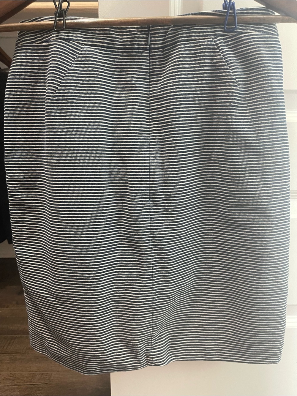 Striped Black and White Pencil Skirt Kate Spade